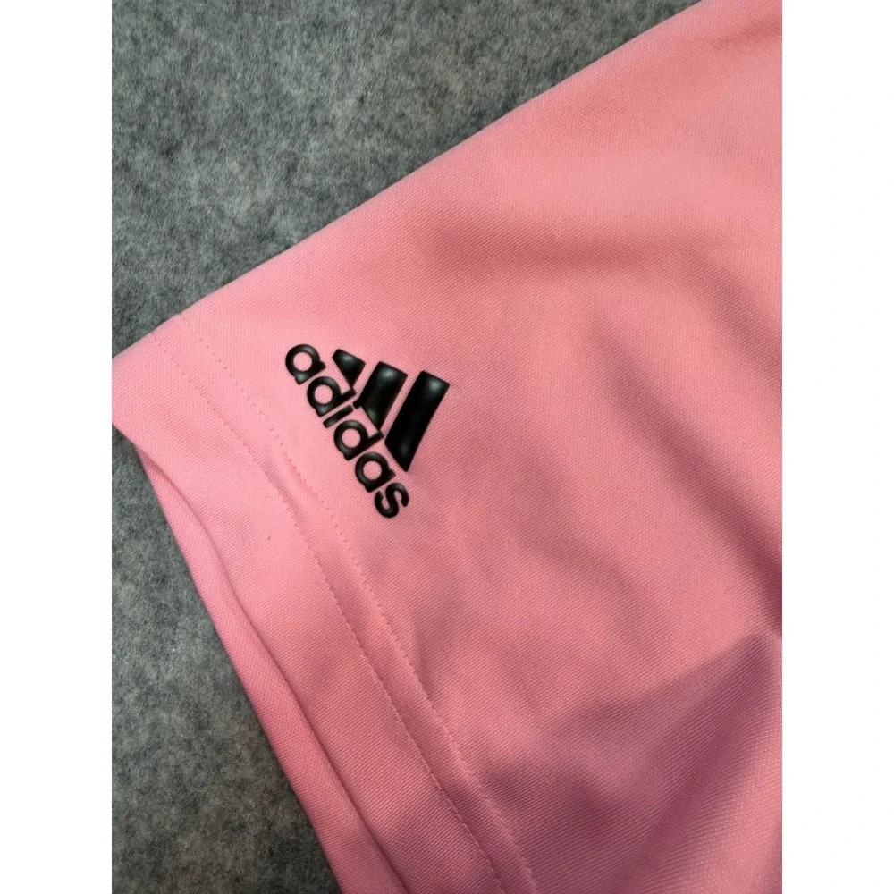Adidas Mens Primegreen Golf Polo Shirt‎ Pink Short Sleeve Logo Size L
